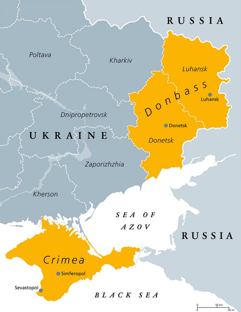 FM_2102_mapa2 Mapa da Ucrânia com as regiões de Luhansk e Donetsk