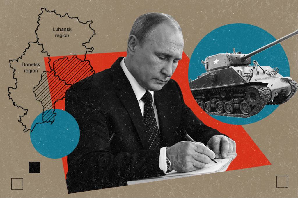 Putin ordena a entrada de tropas russas na Ucrânia